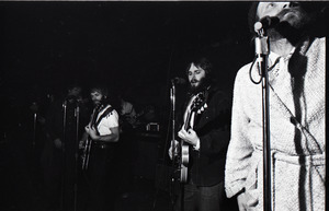 Beach Boys at Boston College: from left, Dennis Wilson, Al Jardine, Carl Wilson, and Mike Love