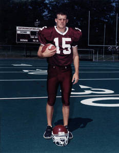 Kevin Cahill holding football (1999)