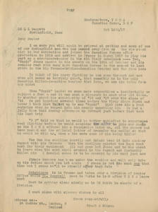 Frank B. Wilson to Dr. Laurence L. Doggett (October 14, 1917)