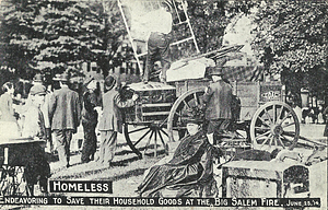 Salem Fire of 1914, Homeless Salvaging Household Goods