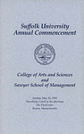 2001 Suffolk University commencement program, College of Arts & Sciences and Sawyer Business School