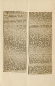 The Christian Workers: Taking Possession of their fine and Commodious New Building (May 7, 1886)