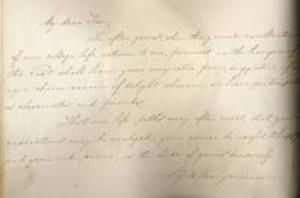 S.G.W. Benjamin's inscription in his friend's Class album, 1859