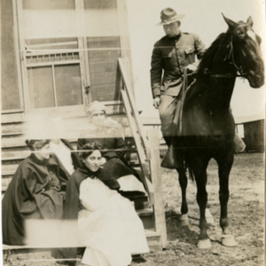Camp MacArthur - Waco, Texas - World War I - A Lieutenant on a horse
