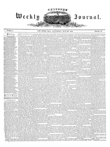 Chicopee Weekly Journal, May 20, 1854