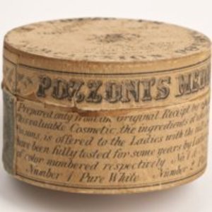 Pozzoni's Medicated Complexion Powder container, empty, 1850-1900