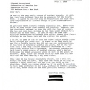 Letter to Guttmacher from Charlottesville, Virginia