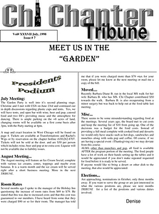 Chi Chapter Tribune Vol. 37 Iss. 07 (July, 1998)