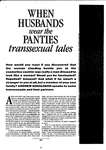 When Husbands Wear the Panties: Transsexual Tales