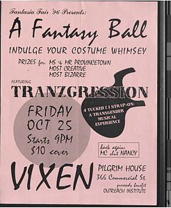 Fantasia Fair '96 Presents: A Fantasy Ball Flyer (October 25, 1996)