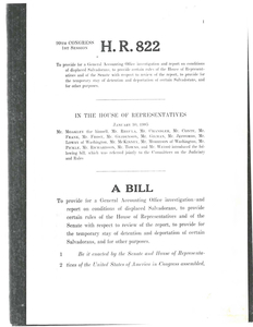 Draft of H.R.822 sponsored by Congressman John Joseph Moakley.