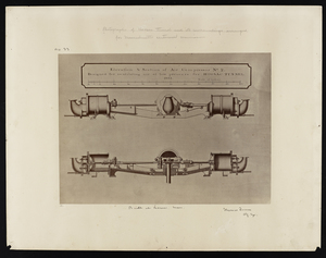 Elevation & section of air compressor no. 2 designed for ventilating air at low pressure for Hoosac Tunnel 1865