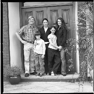 Billy Patterson and children, member of the "Patterson Family" folk-group of the 1970s. Shots taen at his Donegal home 19th July