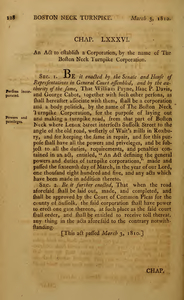 1809 Chap. 0087. An Act To Establish A Corporation, By The Name Of The Boston Neck Turnpike Corporation.