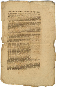 State of Massachusetts-Bay : In the House of Representatives, April 21st, 1780. As justice and humanity, and every reasonable principle of the human heart, must urge the necessity...