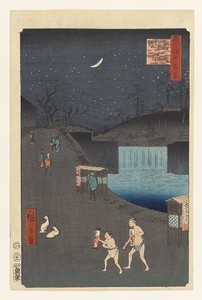 Aoi Slope, Outside Toranomon Gate from the series One Hundred Famous Views of Edo, woodblock print, ink and color on paper