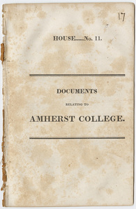 Documents relating to Amherst College, House No. 11
