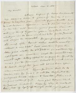 Benjamin Silliman letter to Edward Hitchcock, 1830 March 11