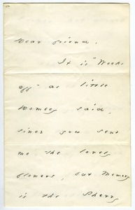 Emily Dickinson letter to Mrs. Richard Mather