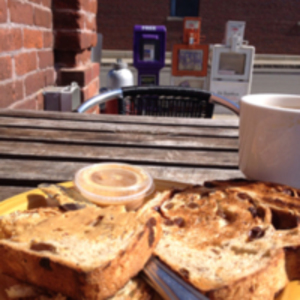 Raisin Toast and Coffee