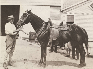 C. W. Snow with horse