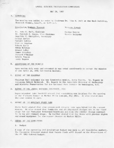Minutes of meeting on May 28, 1982