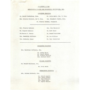 Committees of the Metropolitan Council for Educational Opportunity, Inc.