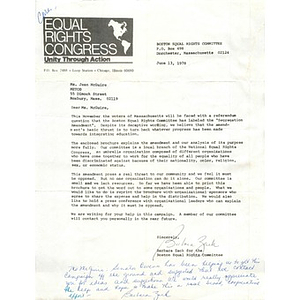 Letter, Jean McGuire, June 13, 1978.