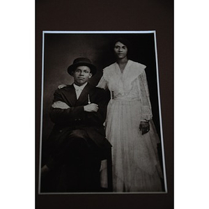 An African American couple in formal wear