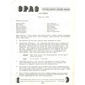 CPAC meeting April 26, 1978.