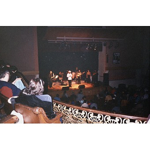 View from the balcony of a musical performance on the stage of the Jorge Hernandez Cultural Center.