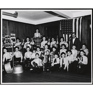 The Bunker Hillbillies pose for a group shot with their instruments