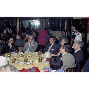 Crowd attends a celebration of the Chinese New Year held by the Chinese Progressive Association