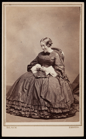 Studio portrait of Rebecca Ann Silsbee, Boston, Mass., 1862