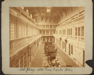 Interior view of the Massachusetts State House Library