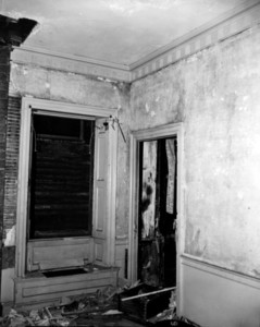 Window and door, Harrison Baldwin House, 16-18 School St., Charlestown