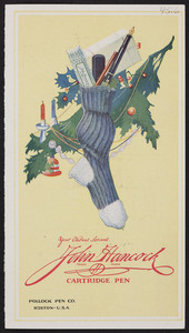 Brochure for the John Hancock Cartridge Pen, Pollock Pen Co., Boston, Mass., December 1922