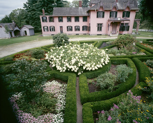 South gardens in bloom, Roseland Cottage, Woodstock, Conn.