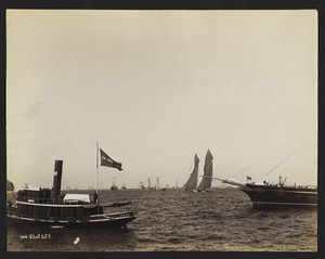 America's Cup Race: Vigilant and Valkyrie at start