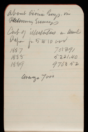 Thomas Lincoln Casey Notebook, Professional Memorandum, 1889-1892, undated, 40, About [illegible] Engs in Prelimnary Surveys