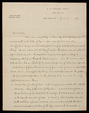 [Cyrus] B. Comstock To Thomas Lincoln Casey, June 17, 1891 - Digital ...