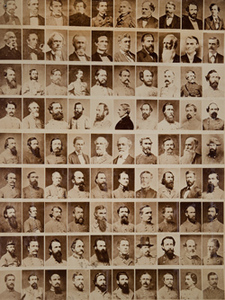 Copy photograph of 90 Civil War officers (most unidentified)