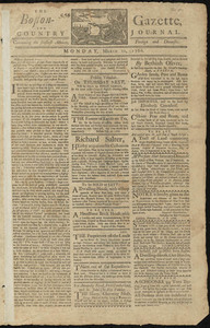 The Boston-Gazette, and Country Journal, 10 March 1766