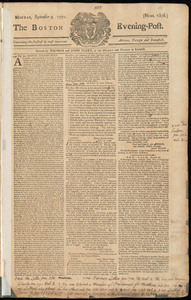 The Boston Evening-Post, 9 September 1771