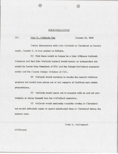 Memorandum to John W. McGrath file
