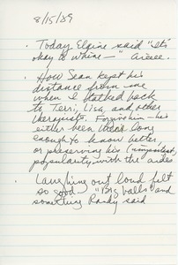 Lucy Gwin journal entry