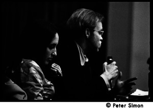 Joan Baez and David Harris: news conference following their wedding