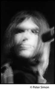 Neil Young: close-up portrait, blurred out