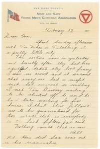Letter from Bill Crane to Nellie Crane