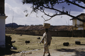 Village woman carrying a basket